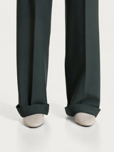 Pantalone ampio con tasche in Compact Grigi Donna - Ragno