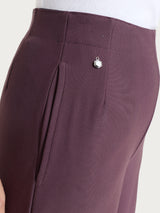 Pantalone ampio con tasche in Compact Viola Donna - Ragno