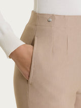 Pantalone dritto con tasche in tessuto Compact Grigi Donna - Ragno