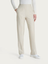 Pantalone dritto con tasche in tessuto Compact Bianchi Donna - Ragno