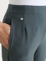 Pantalone dritto con tasche in tessuto Compact Grigi Donna - Ragno