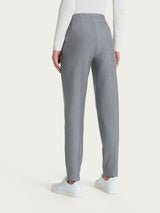 Pantalone a carota con tasche in tessuto Compact Neri Donna - Ragno