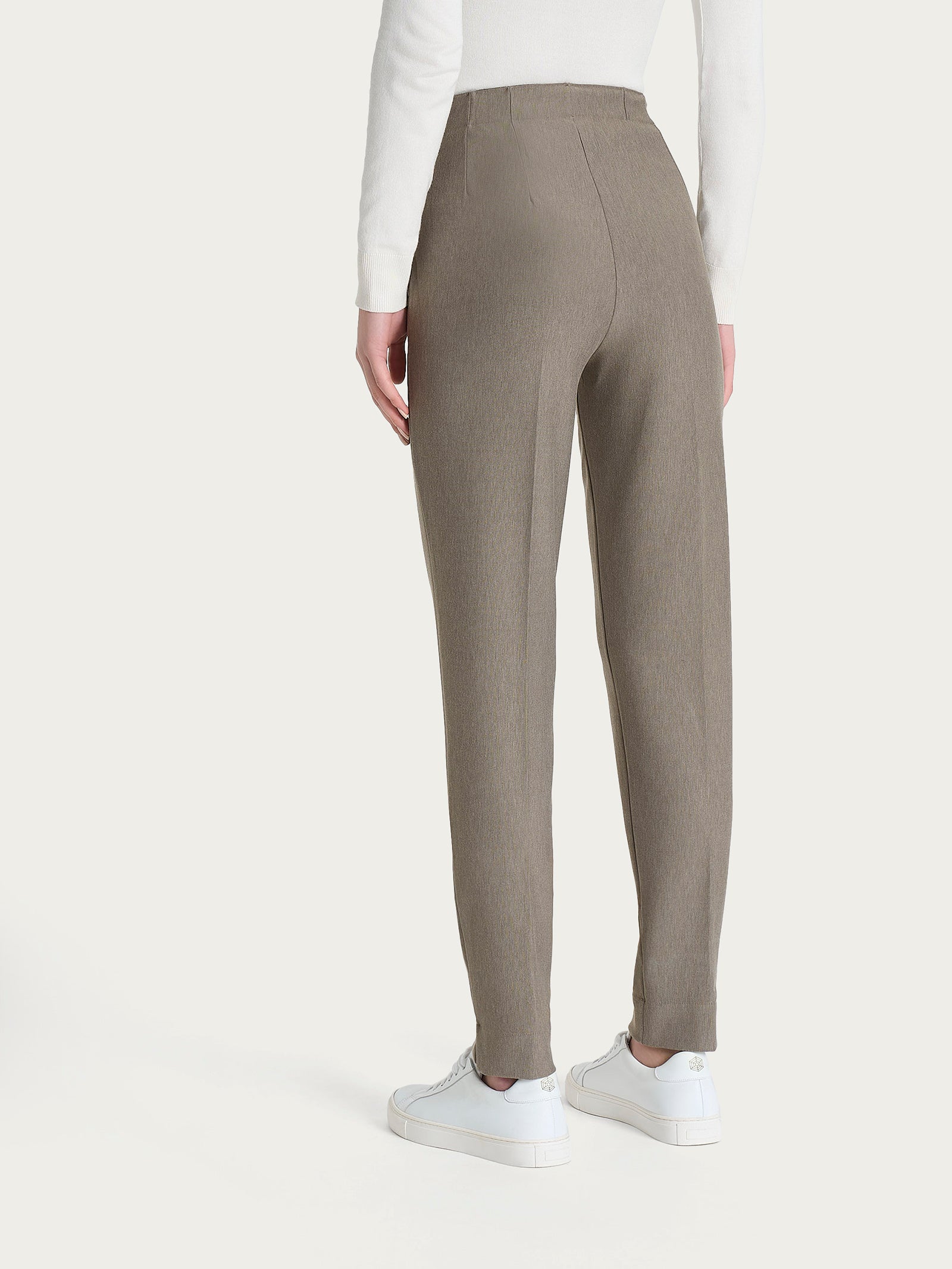 Pantalone a carota con tasche in tessuto Compact Grigi Donna - Ragno