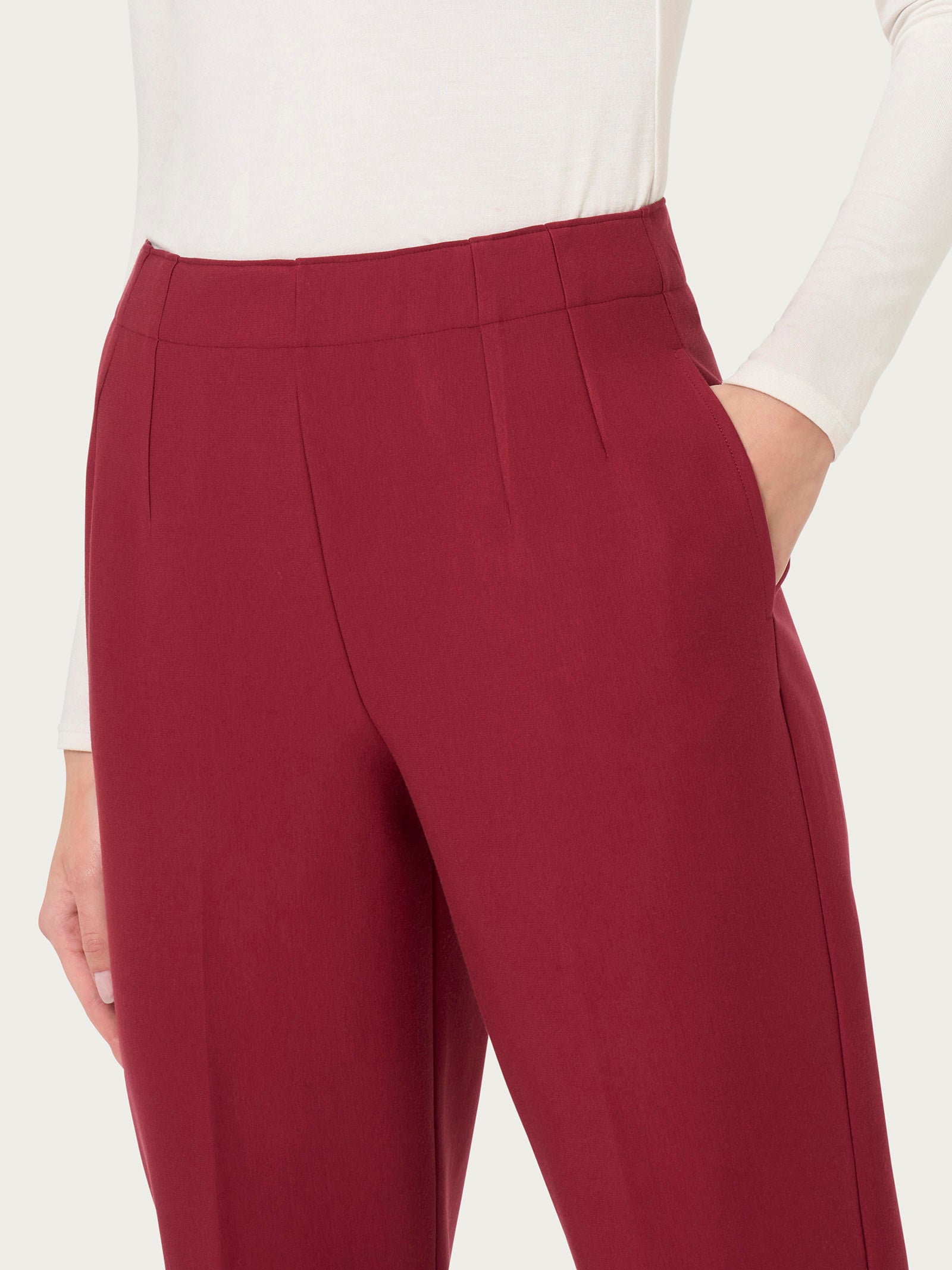 Pantalone a carota con tasche in tessuto Compact -  - Ragno