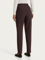 Pantalone a carota con tasche in tessuto Compact Marroni Donna - Ragno