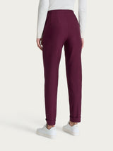 Pantalone a carota con tasche in tessuto Compact Viola Donna - Ragno