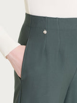 Pantalone a carota con tasche in tessuto Compact Grigi Donna - Ragno