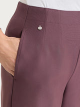 Pantalone a carota con tasche in tessuto Compact Viola Donna - Ragno