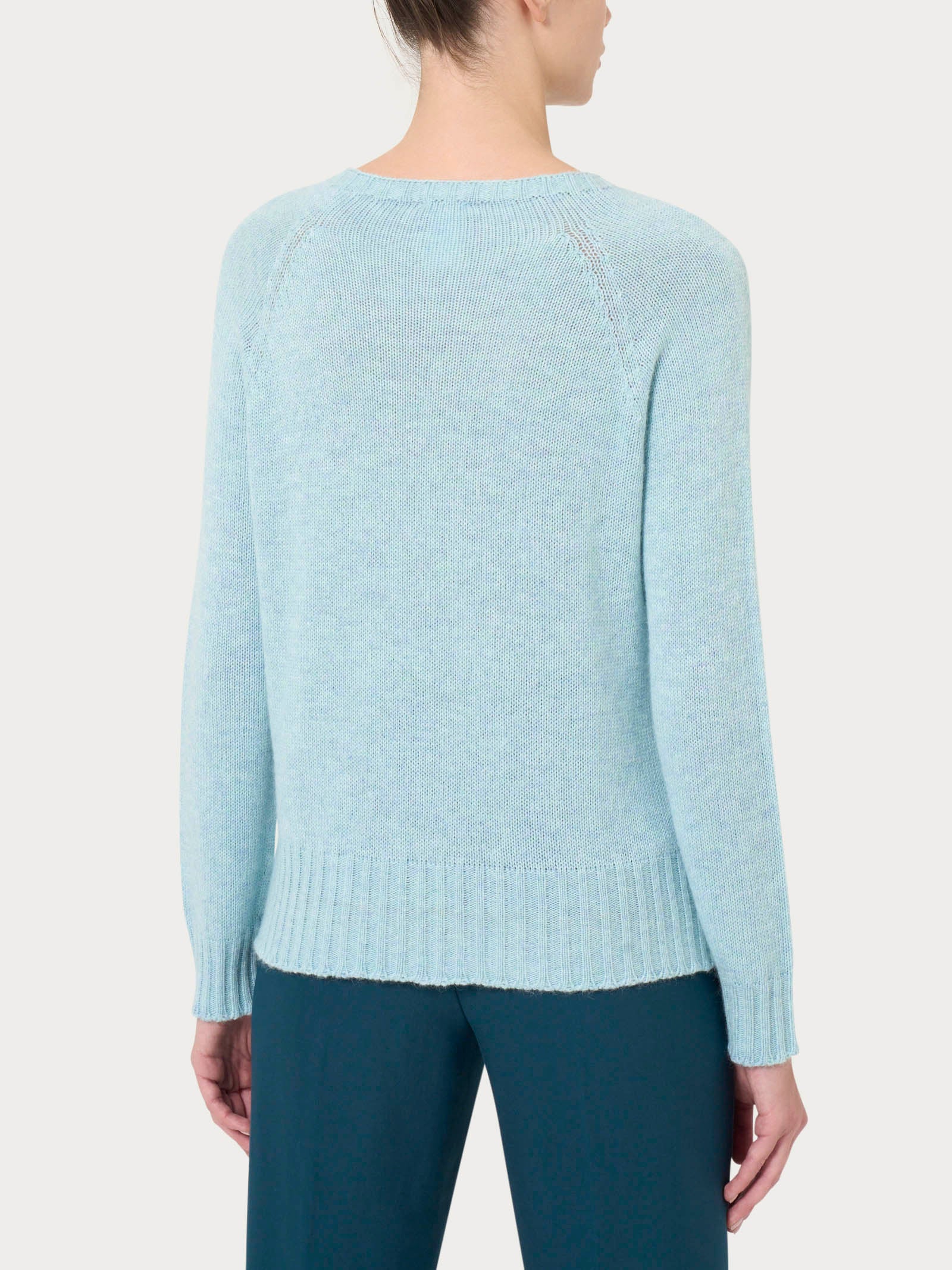 Maglia girocollo in misto angora -  - Ragno