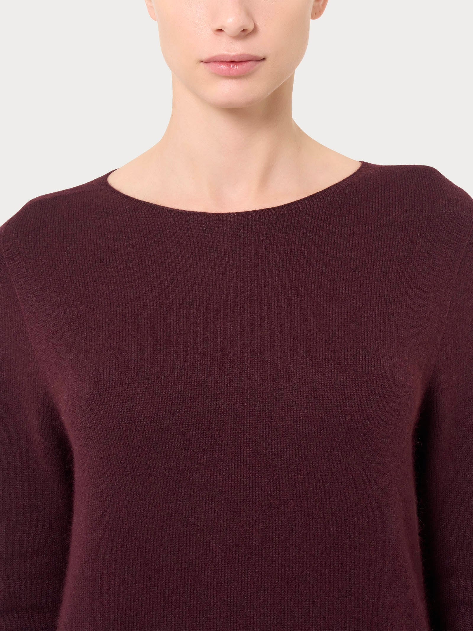 Maglia girocollo con frange in misto angora -  - Ragno