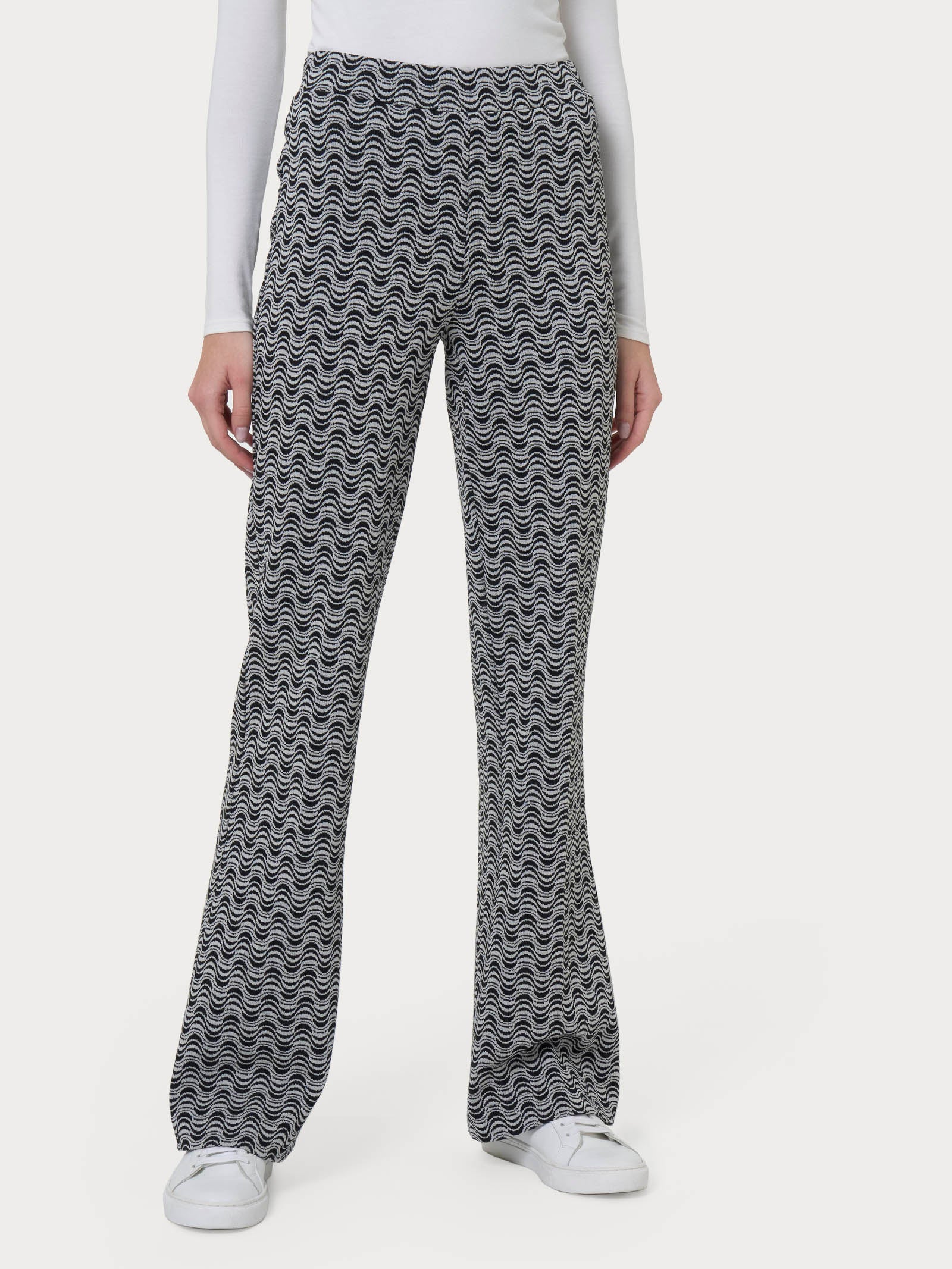 Pantalone flare in tessuto Eco Jacquard -  - Ragno