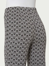 Pantalone a sigaretta con spacchetti in tessuto Eco Jacquard -  - Ragno