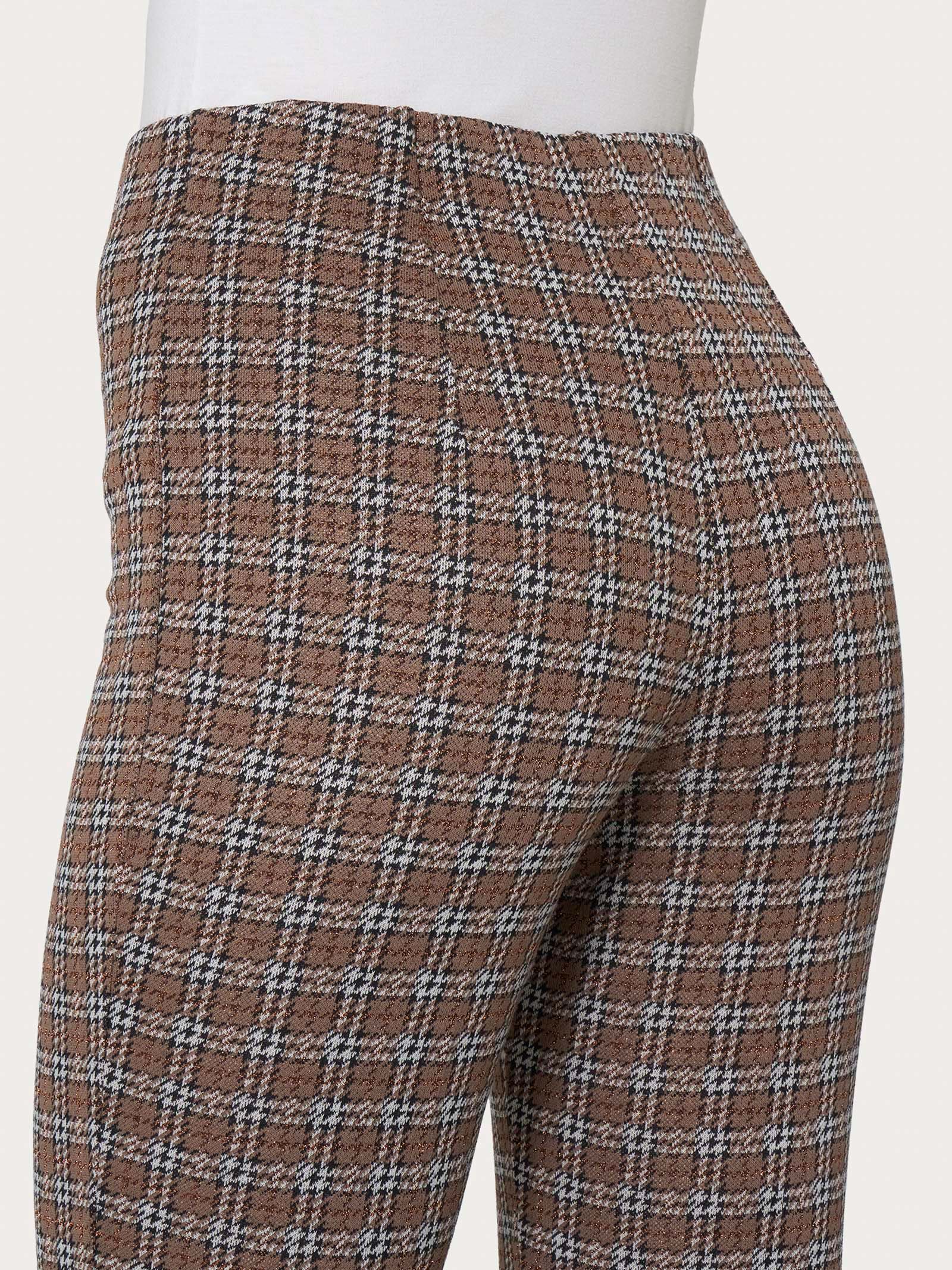 Cigarette pants with vents in Eco Jacquard Pine Bark – Ragno