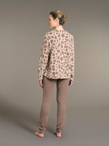 Pigiama a serafino con fantasia animalier in cotton eco pile -  - Ragno