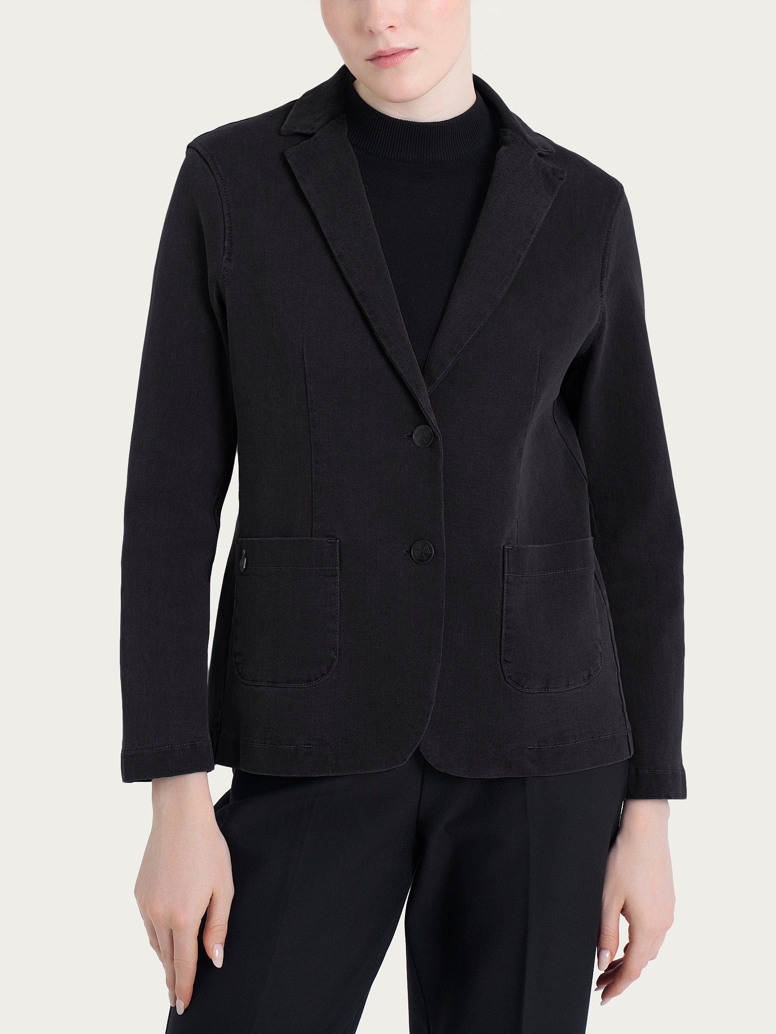 Blazer due bottoni in Super Denim Neri Donna - Ragno
