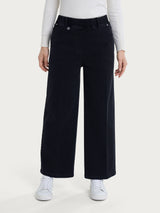 Jeans alla caviglia con tasche in Super Denim Neri Donna - Ragno