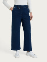 Jeans alla caviglia con tasche in Super Denim Blu Donna - Ragno