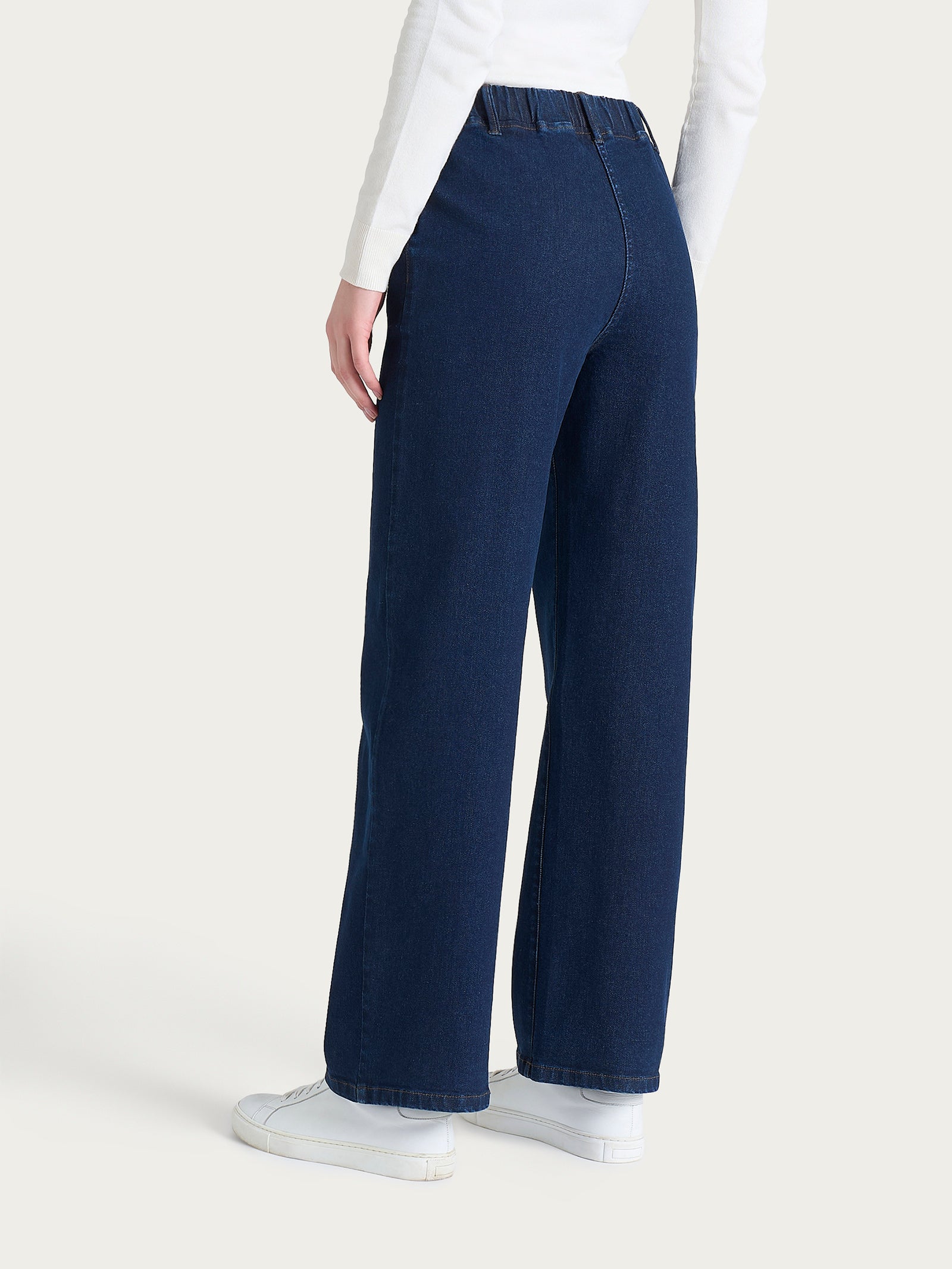 Jeans ampio con tasche in Super Denim Blu Donna - Ragno