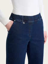 Jeans ampio con tasche in Super Denim Blu Donna - Ragno