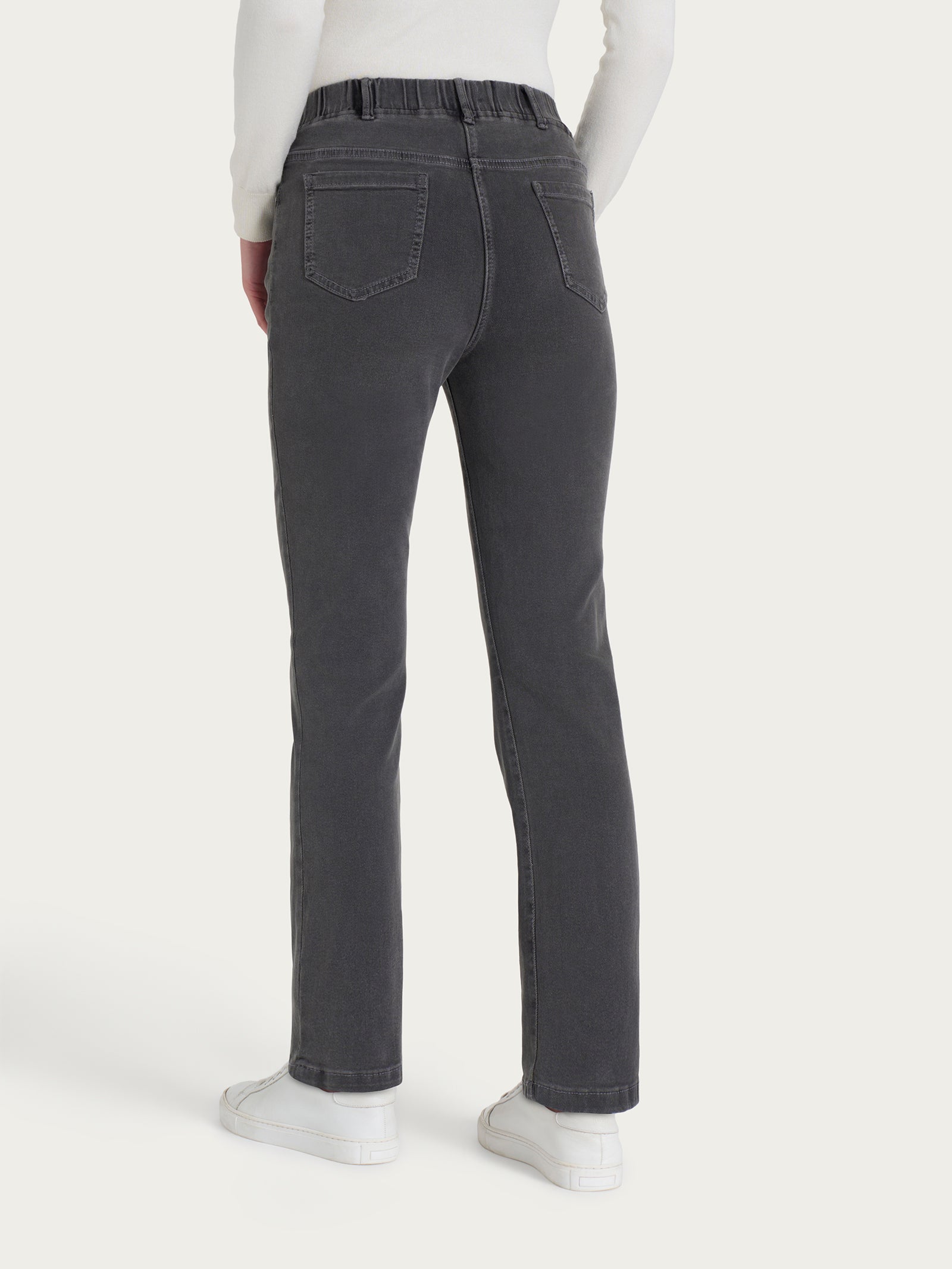 Jeans dritto con tasche in Super Denim Neri Donna - Ragno