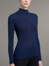 Dolcevita in Lana Seta Blu Donna - Ragno