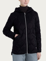 Piumino puffer Onion Quilt con cappuccio Neri Donna - Ragno