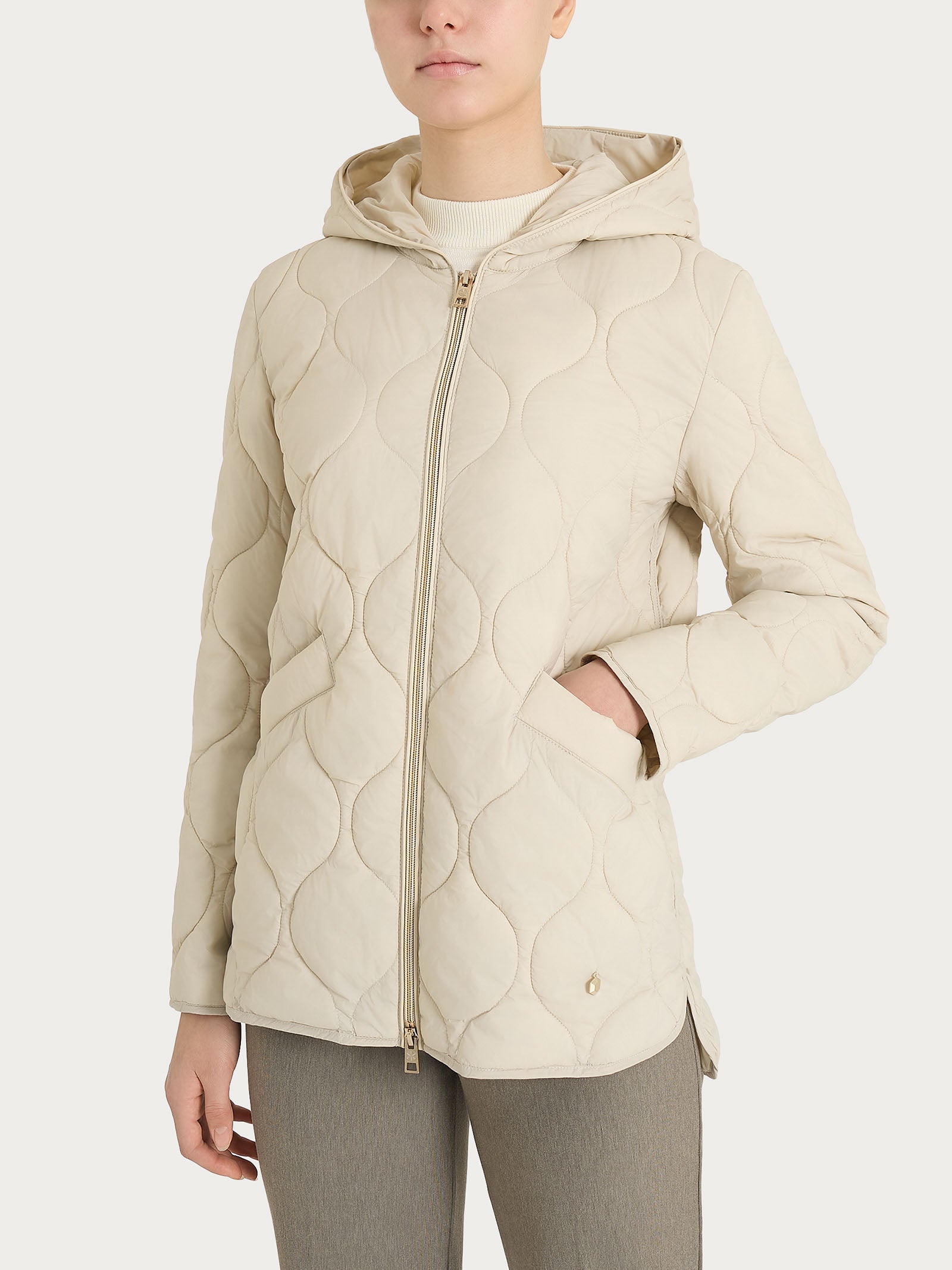 Piumino puffer Onion Quilt con cappuccio Bianchi Donna - Ragno