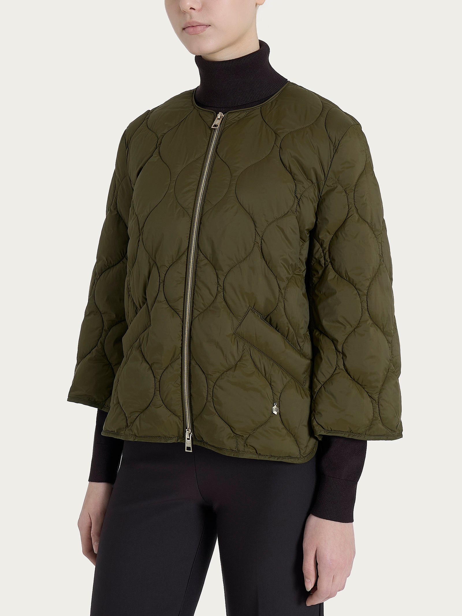 Piumino Onion Quilt con manica 3/4 Verdi Donna - Ragno