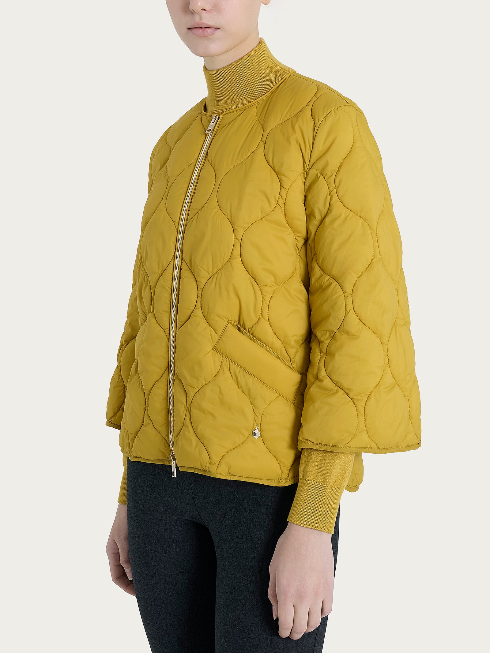 Piumino Onion Quilt con manica 3/4 Gialli Donna - Ragno