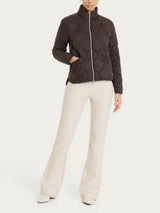 Piumino puffer Onion Quilt con manica lunga Marroni Donna - Ragno