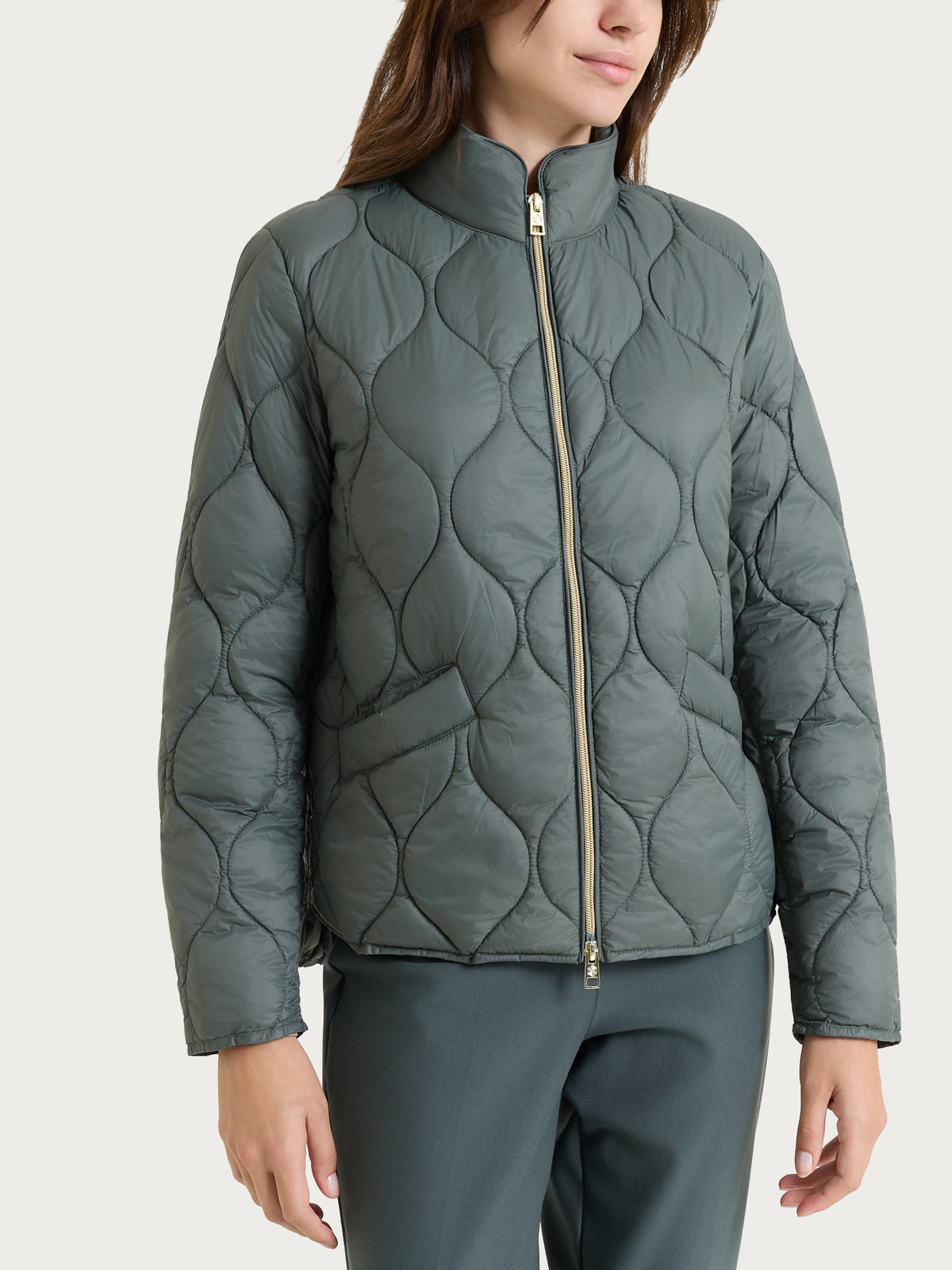 Piumino puffer Onion Quilt con manica lunga Grigi Donna - Ragno