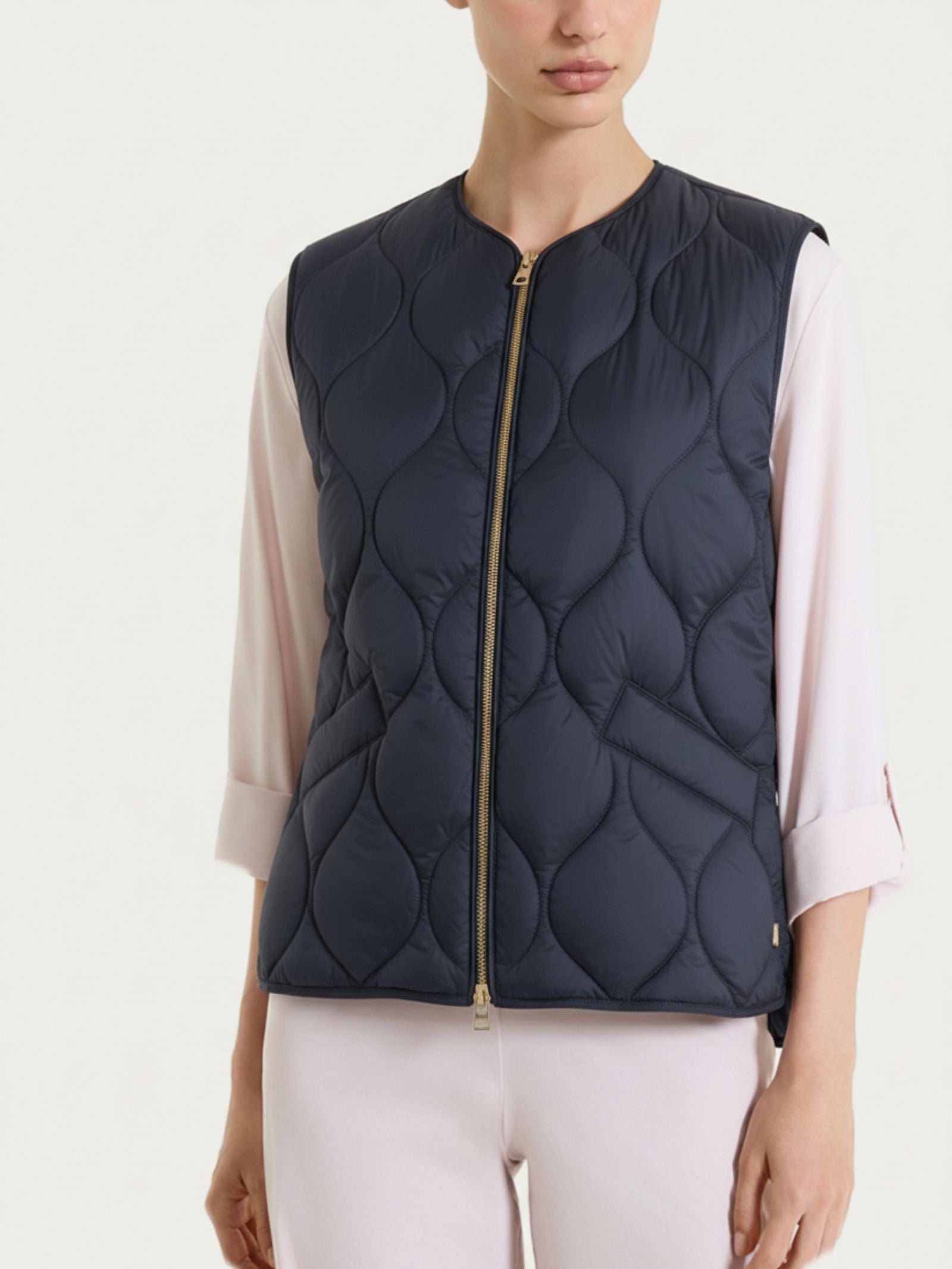 Piumino puffer Smanicato Onion Quilt Blu Donna - Ragno