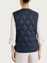 Piumino Smanicato Onion Quilt Blu Donna - Ragno