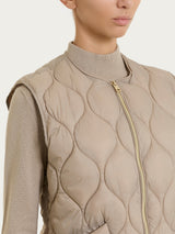 Piumino puffer Smanicato Onion Quilt Grigi Donna - Ragno