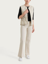 Piumino Smanicato Onion Quilt Bianchi Donna - Ragno