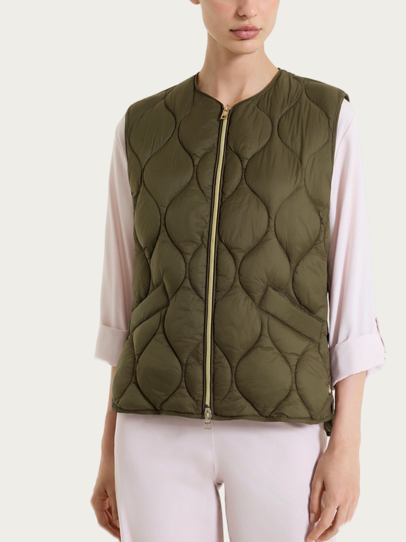 Piumino puffer Smanicato Onion Quilt Verdi Donna - Ragno