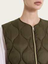 Piumino Smanicato Onion Quilt Verdi Donna - Ragno