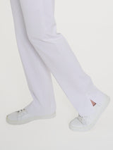 Pantalone dritto con tasche e spacchetto in Compact Light Bianchi Donna - Ragno