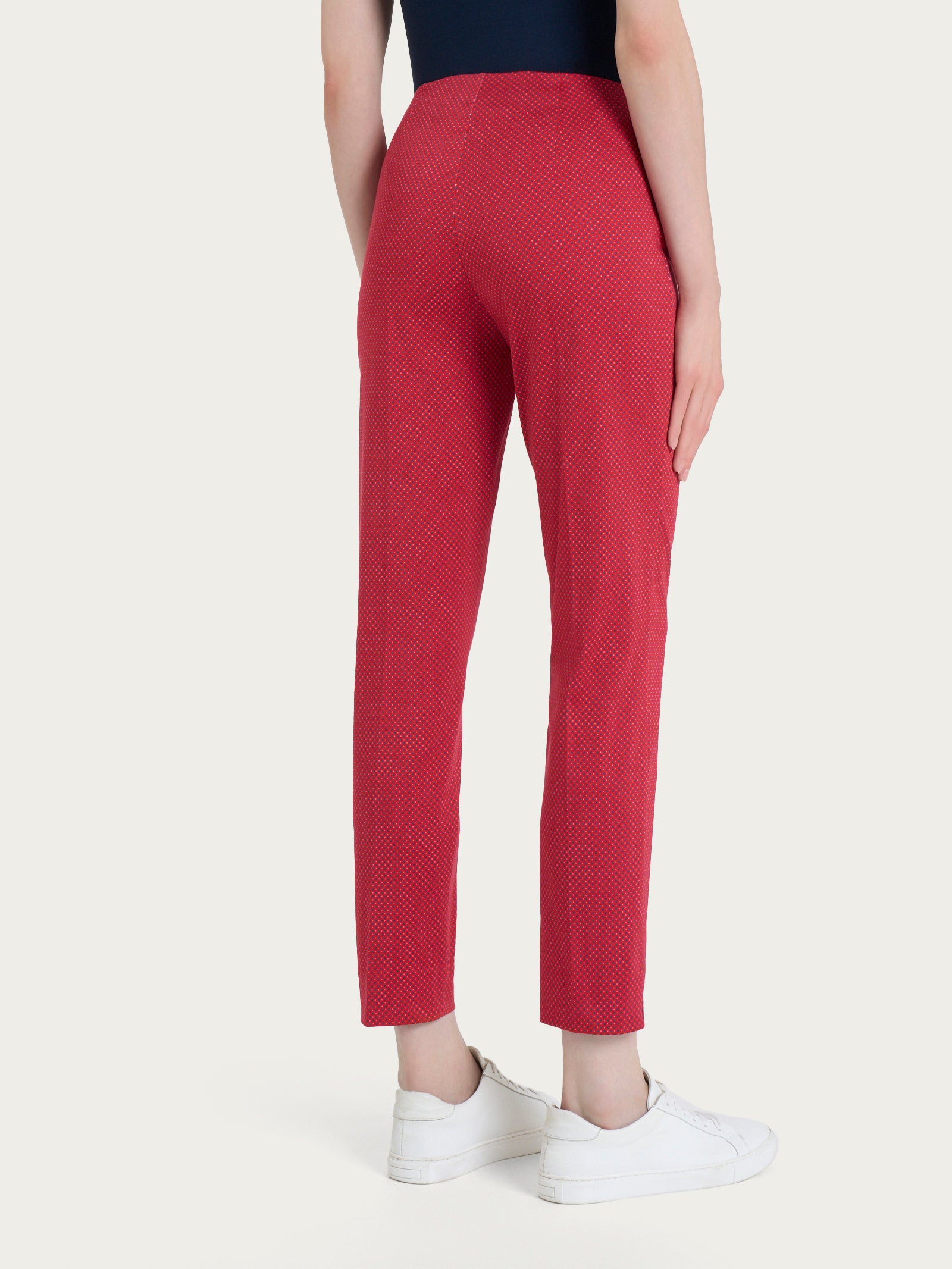 Pantalone capri con spacchetti e micro pattern in Satin Power Rossi Donna - Ragno