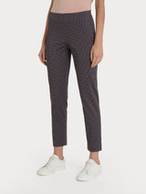 Pantalone capri con spacchetti e micro pattern in Satin Power Marroni Donna - Ragno