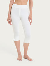 beYOUtiful Homewear – Leggings a pinocchietto in maglia denim Bianchi Donna - Ragno