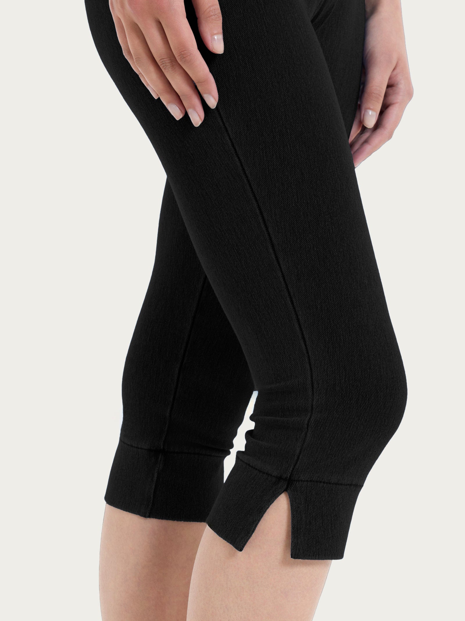beYOUtiful Homewear – Leggings a pinocchietto in maglia denim Neri Donna - Ragno