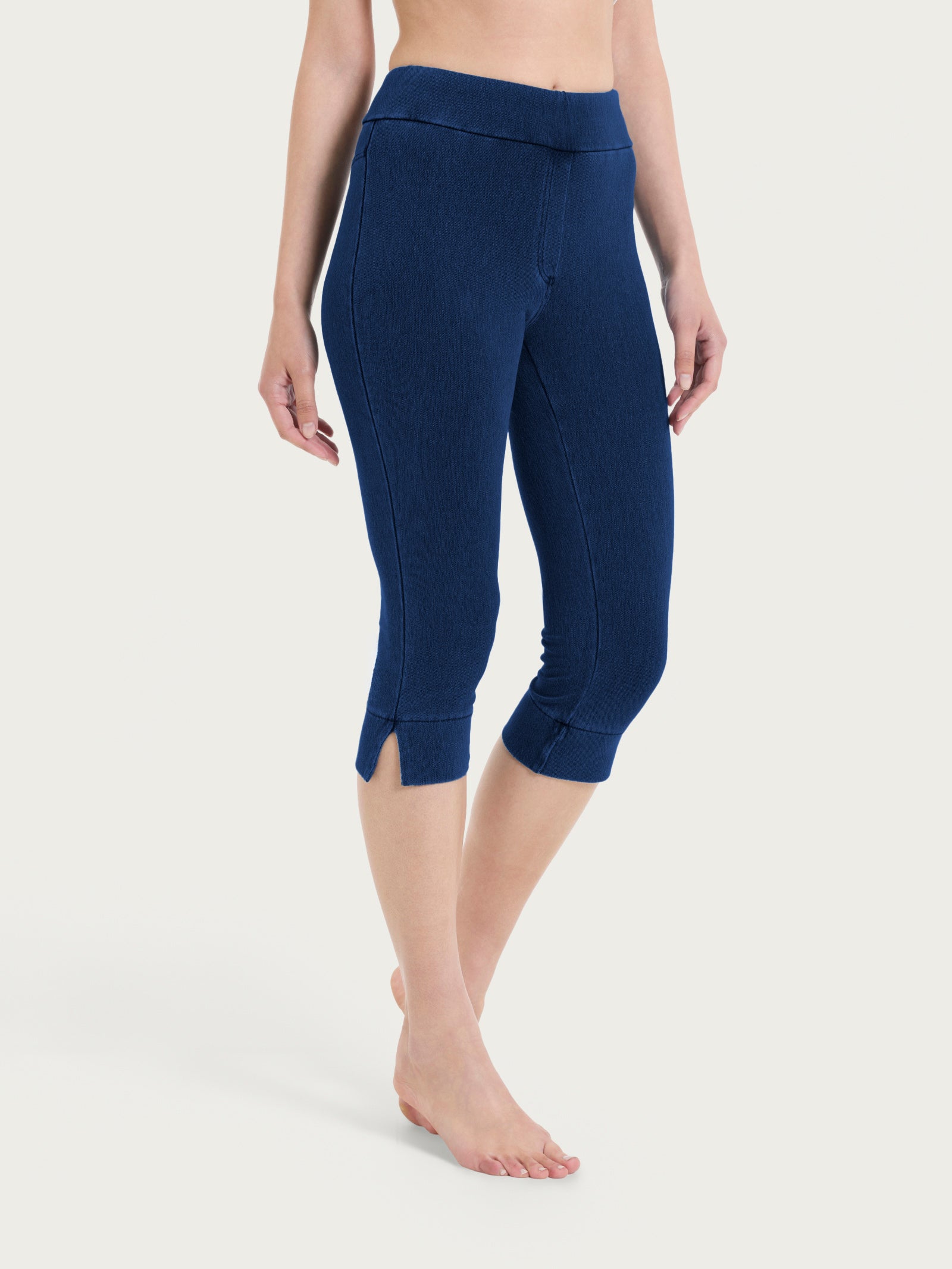 beYOUtiful Homewear – Leggings a pinocchietto in maglia denim Blu Donna - Ragno