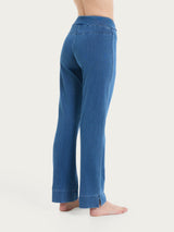 beYOUtiful Homewear – Leggings a gamba dritta in maglia denim Blu Donna - Ragno