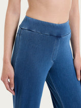 beYOUtiful Homewear – Leggings a gamba dritta in maglia denim Blu Donna - Ragno