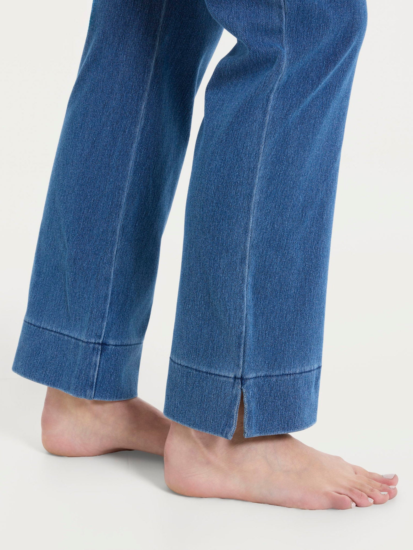 beYOUtiful Homewear – Leggings a gamba dritta in maglia denim Blu Donna - Ragno
