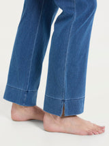 beYOUtiful Homewear – Leggings a gamba dritta in maglia denim Blu Donna - Ragno