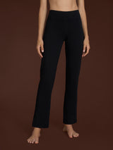 beYOUtiful Homewear – Leggings a gamba dritta in maglia denim Neri Donna - Ragno