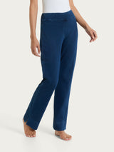 beYOUtiful Homewear – Leggings a gamba dritta in maglia denim Blu Donna - Ragno