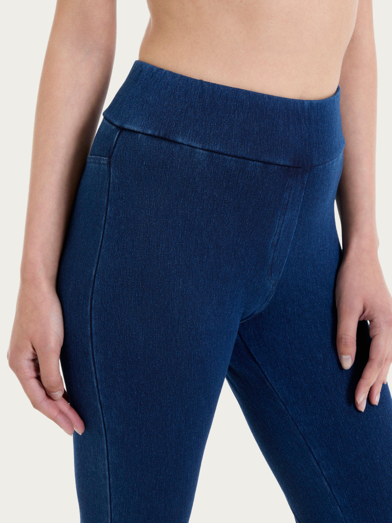beYOUtiful Homewear – Leggings capri in maglia denim Blu Donna - Ragno